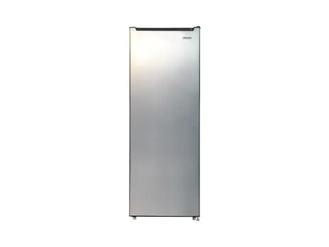 Frigidaire upright freezer in platinum silver